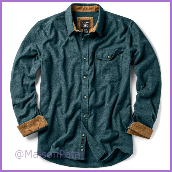 Other - 100% Cotton Button Down Flannel Shirt Long Sleeve Plaid Casual Outdoor